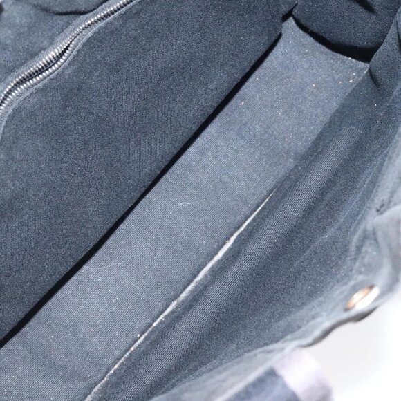 HERMES Fourre Tout PM Hand Bag Canvas Black Silver Auth bs24474 - Picture 14 of 16